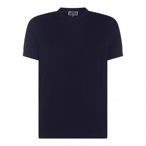 NAVY BLUE VISCOSE BLEND T-SHIRT