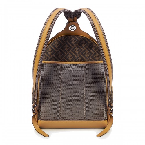 BROWN LEATHER CHIODO DIAGONAL BACKPACK