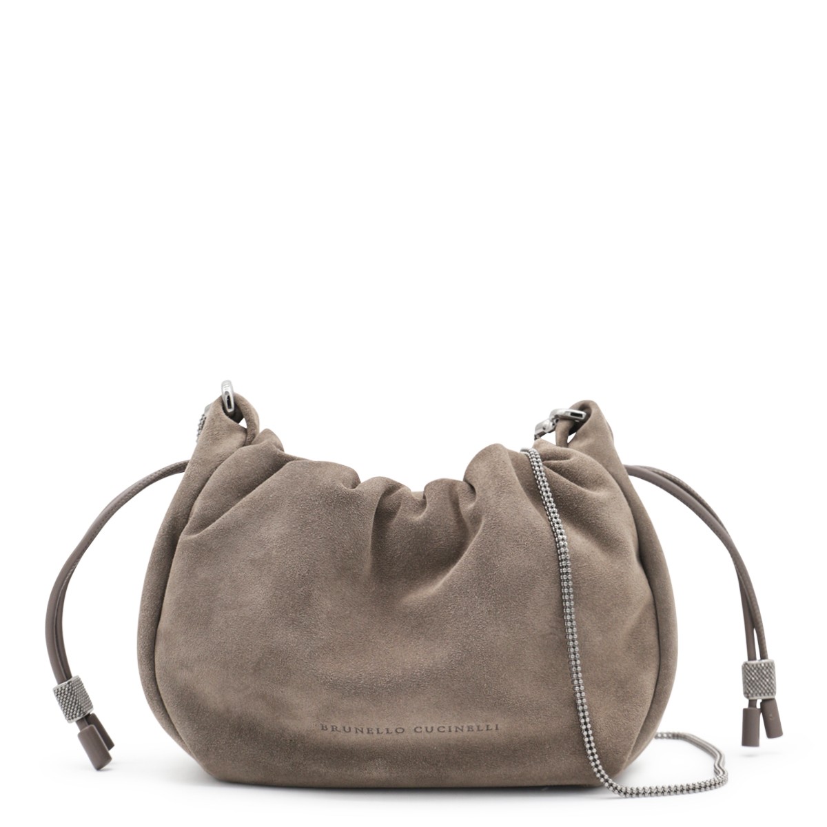 BEIGE LEATHER SHOULDER BAG