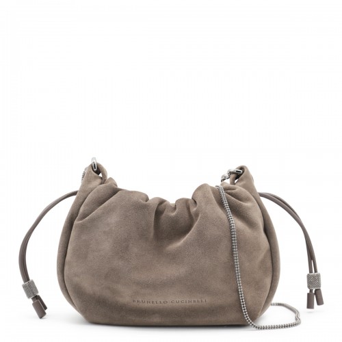 BEIGE LEATHER SHOULDER BAG