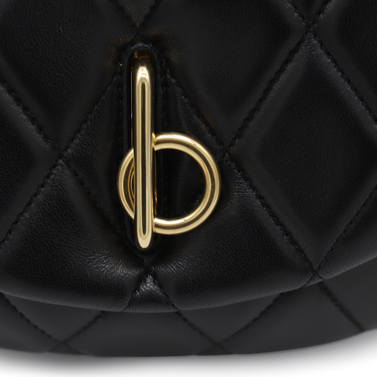 BLACK LEATHER CHAIN ROCKING SHOULDER BAG BLACK LEATHER CHAIN ROCKING SHOULDER BAG