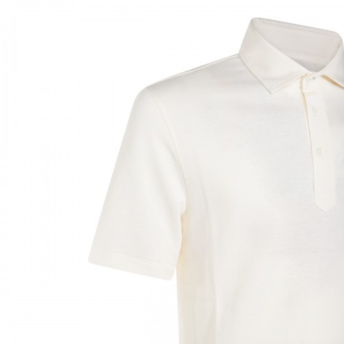 WHITE COTTON POLO SHIRT