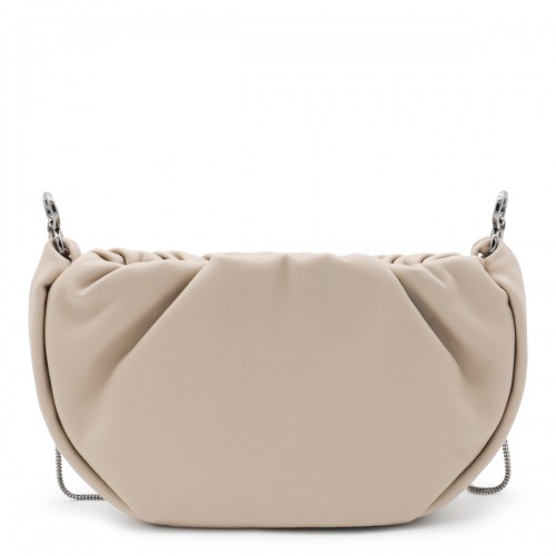 BEIGE LEATHER SHOULDER BAG