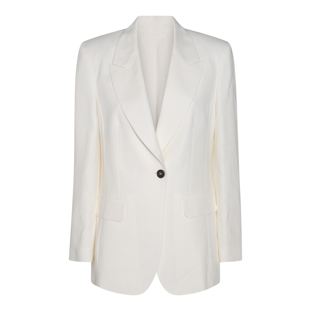 WHITE VISCOSE BLAZER