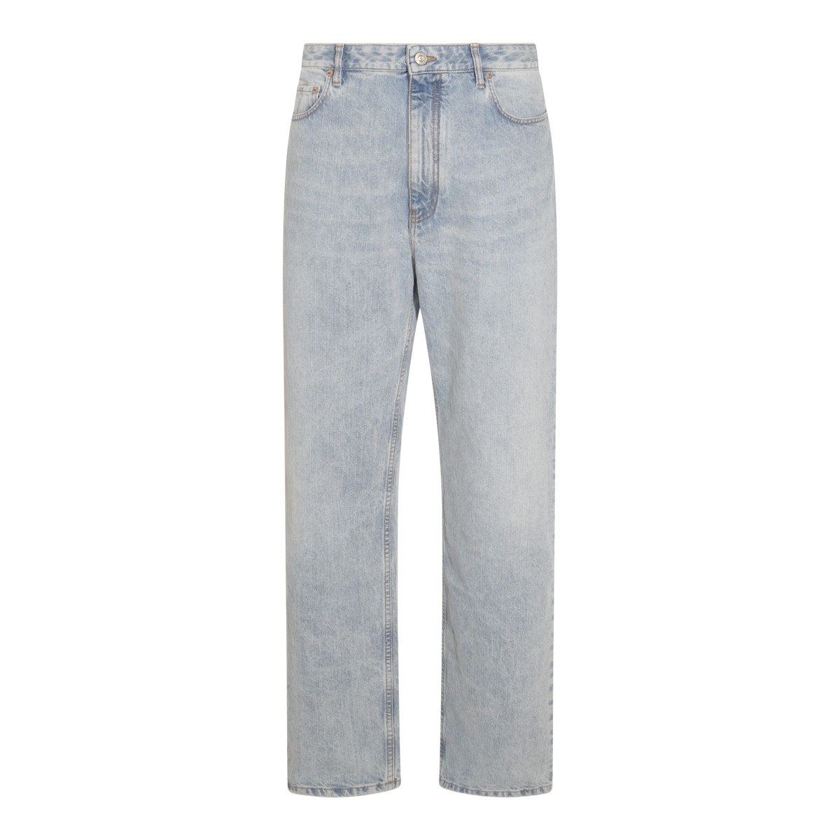 LIGHT BLUE COTTON DENIM JEANS