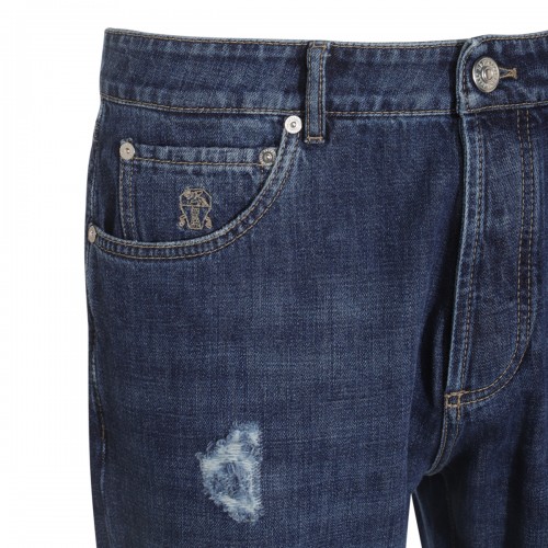 BLUE COTTON DENIM JEANS