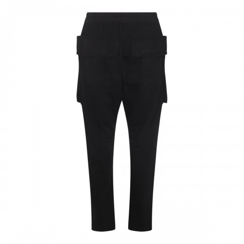 BLACK COTTON CREATCH CARGO PANTS