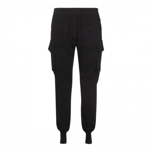 BLACK COTTON MASTODON CUT PANTS