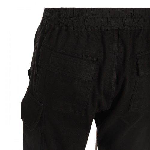 BLACK COTTON MASTODON CUT PANTS