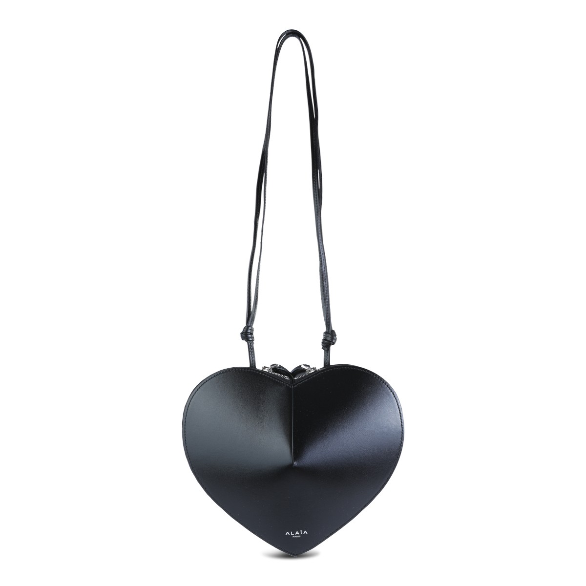 BLACK LEATHER COEUR SHOULDER BAG