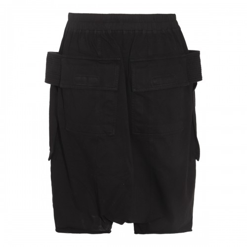 BLACK COTTON CREATCH CARGO SHORTS