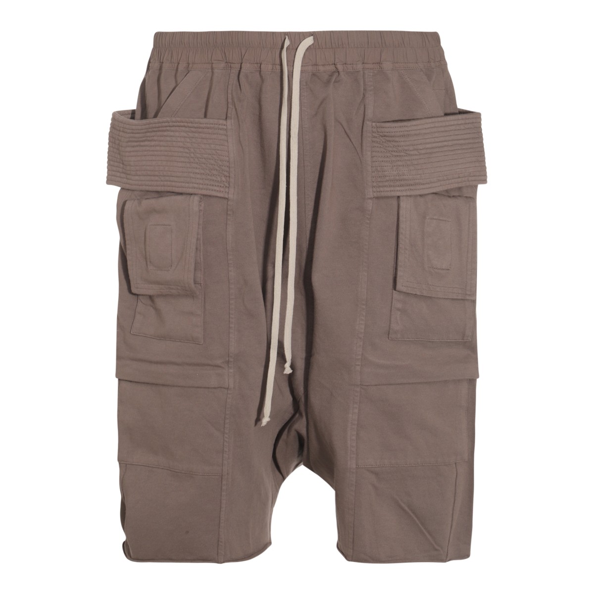 BEIGE COTTON CREATCH CARGO SHORTS