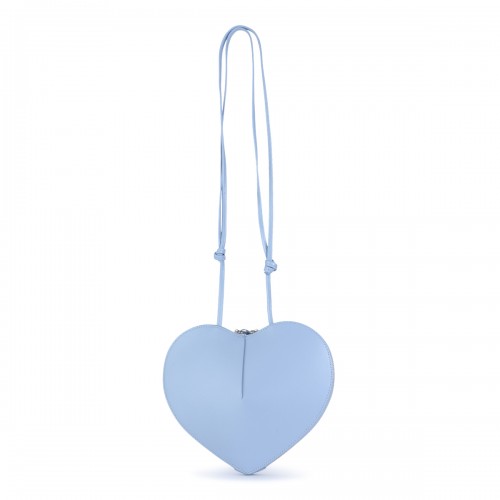 LIGHT BLUE LEATHER COEUR SHOULDER BAG