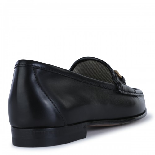 BLACK LEATHER LOAFERS