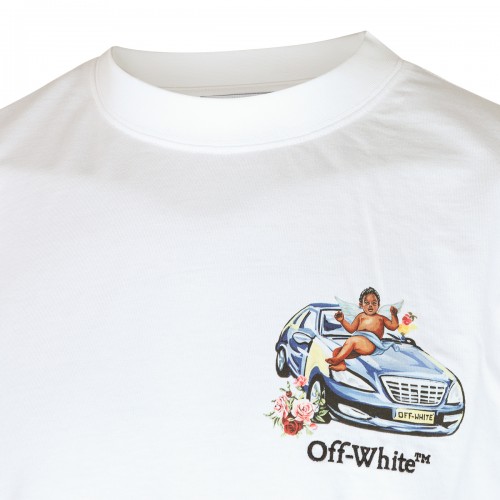 WHITE COTTON T-SHIRT