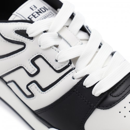 BLACK AND WHITE LEATHER MATCH SNEAKERS