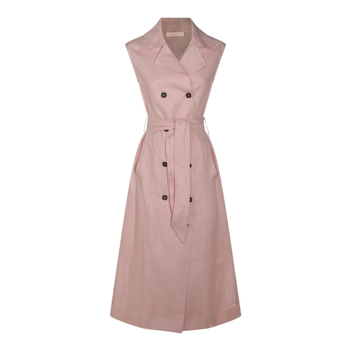 PINK LINEN SHIRT DRESS