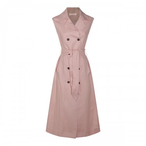 PINK LINEN SHIRT DRESS