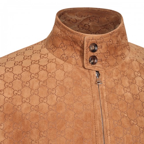 CAMEL LEATHER JACKET