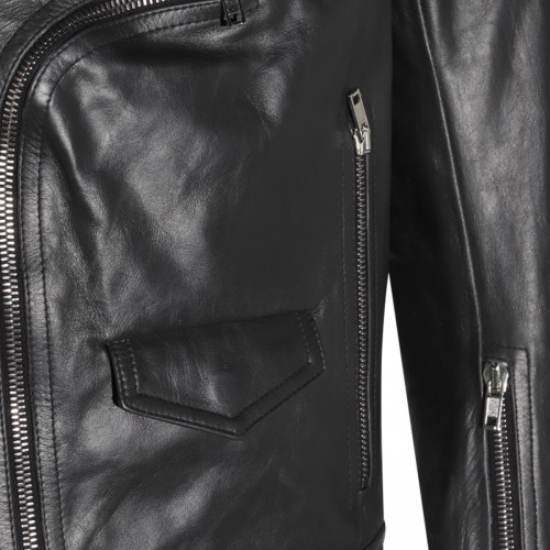 BLACK BAUHAUS LEATHER JACKET