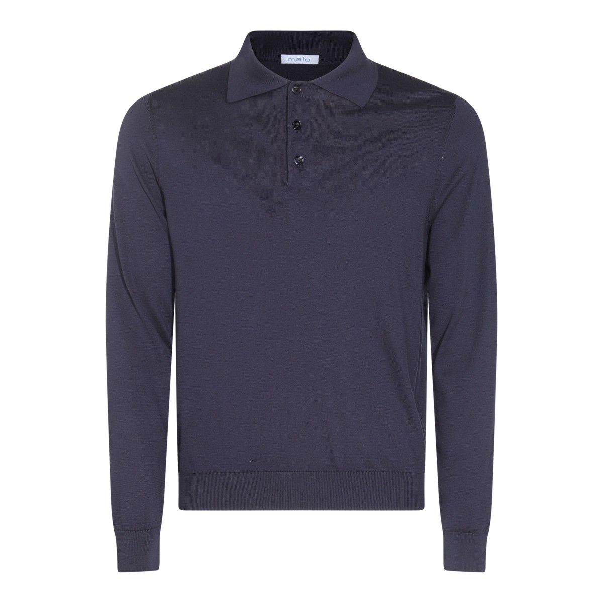 BLUE COTTON POLO KNITWEAR