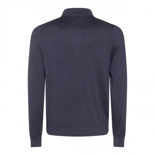 BLUE COTTON POLO KNITWEAR