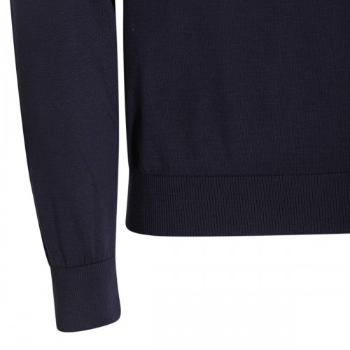 BLUE COTTON POLO KNITWEAR