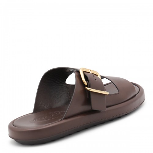 BROWN LEATHER FLATS