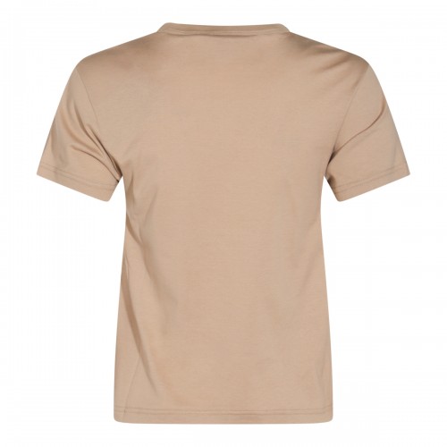 BEIGE MULTICOLOUR COTTON T-SHIRT