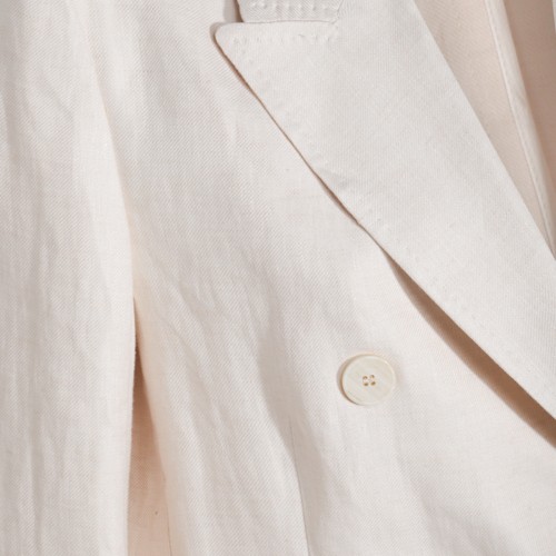 WHITE LINEN CASUAL JACKET