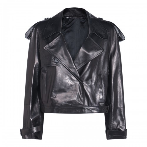 BLACK LEATHER CASUAL JACKET