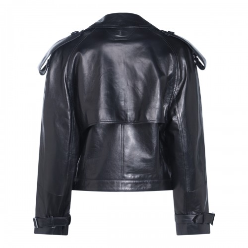 BLACK LEATHER CASUAL JACKET