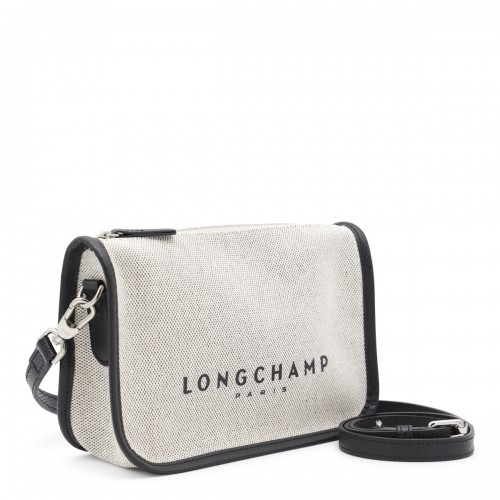 GREY LEATHER ESSENTIAL TOILE - SAC BANDOULIERE S CROSSBODY BAG