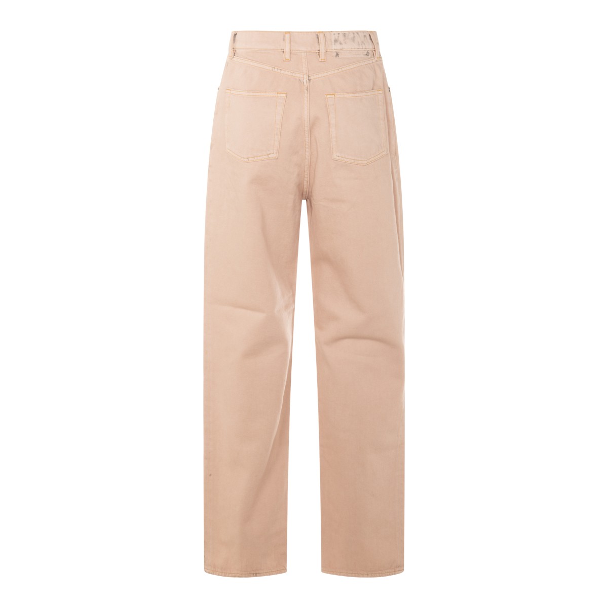 BEIGE COTTON DENIM JEANS BEIGE COTTON DENIM JEANS