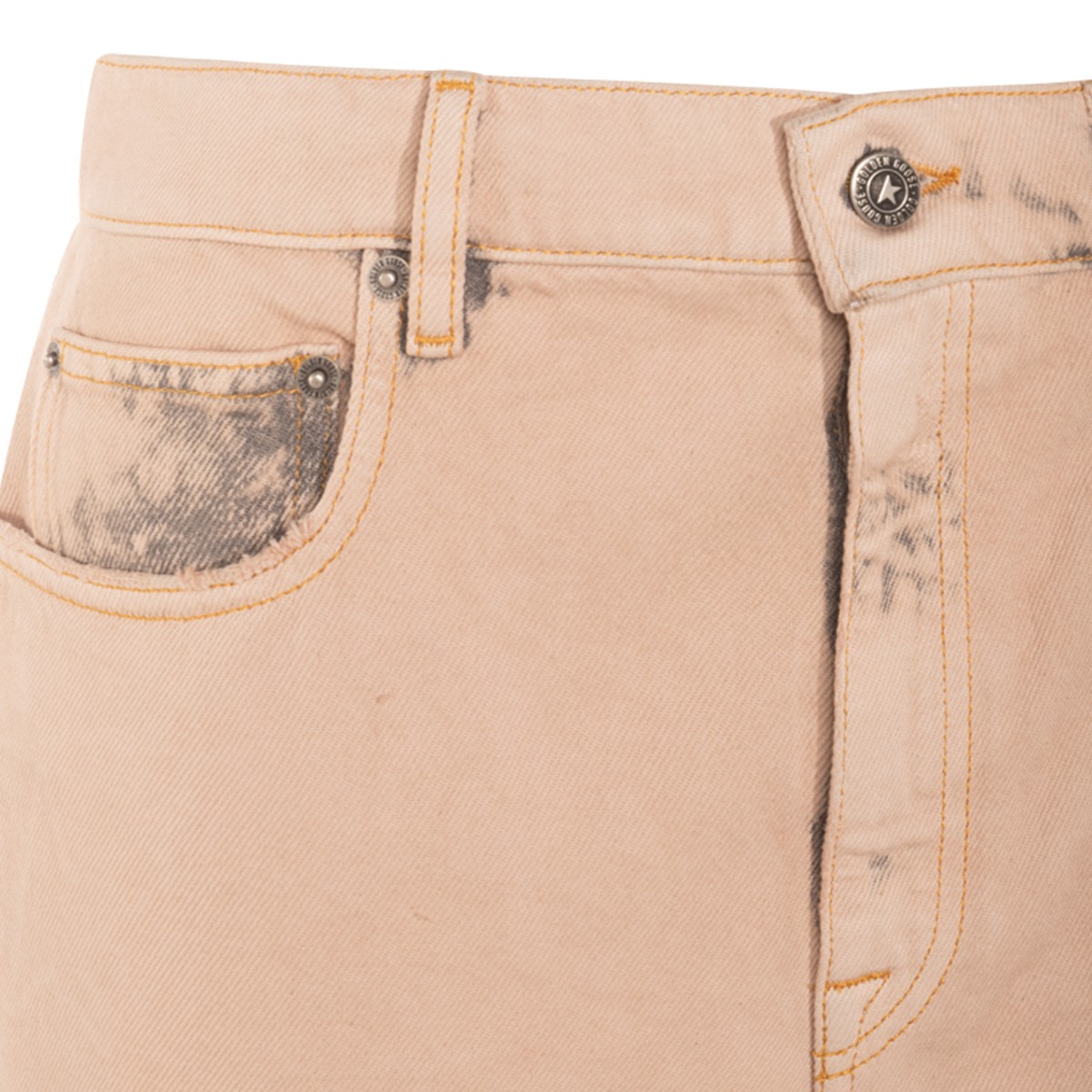 BEIGE COTTON DENIM JEANS BEIGE COTTON DENIM JEANS