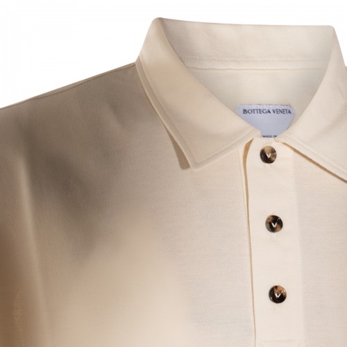 BEIGE COTTON POLO SHIRT