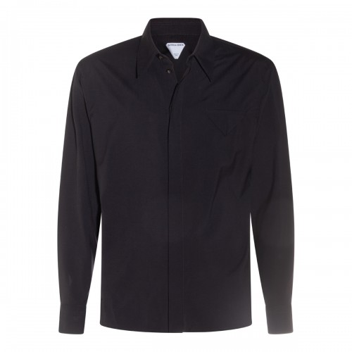 BLACK WOOL SHIRT