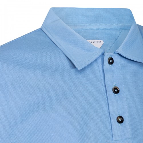 LIGHT BLUE COTTON POLO SHIRT