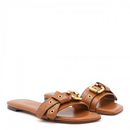 BROWN LEATHER SANDAL