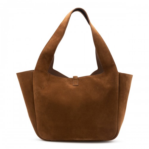 BROWN SUEDE LEATHER LE 5 A7 SHOULDER BAG