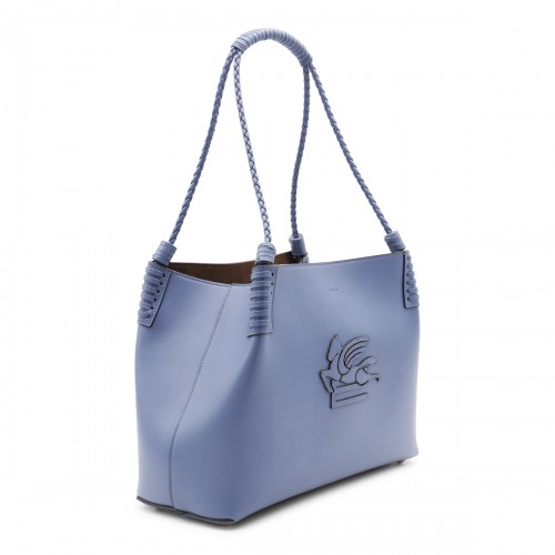 LIGHT BLUE LEATHER SHOULDER BAG