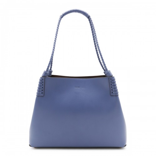 LIGHT BLUE LEATHER SHOULDER BAG