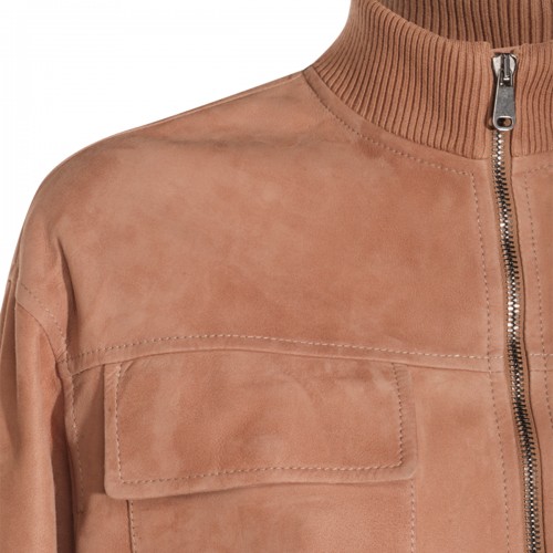 BEIGE LEATHER JACKET