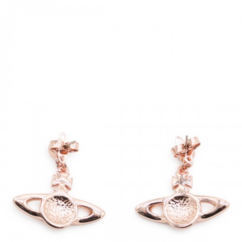 PINK GOLD MINI BAS RELIEF DROP EARRINGS