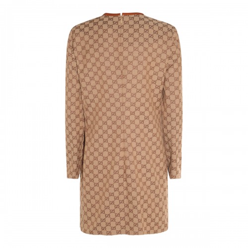 BEIGE COTTON MINI DRESS 2