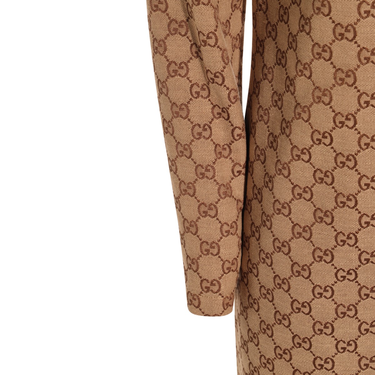 BEIGE COTTON MINI DRESS