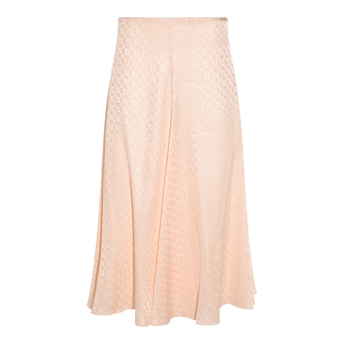 PINK BEIGE SILK SKIRT