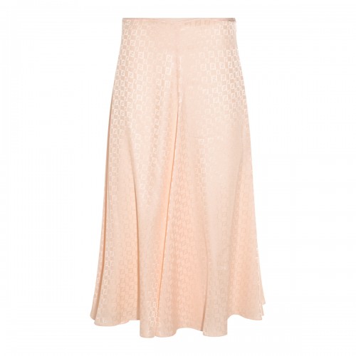 PINK BEIGE SILK SKIRT