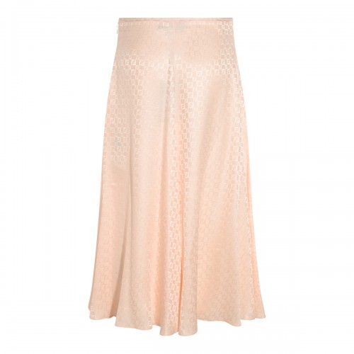 PINK BEIGE SILK SKIRT 2