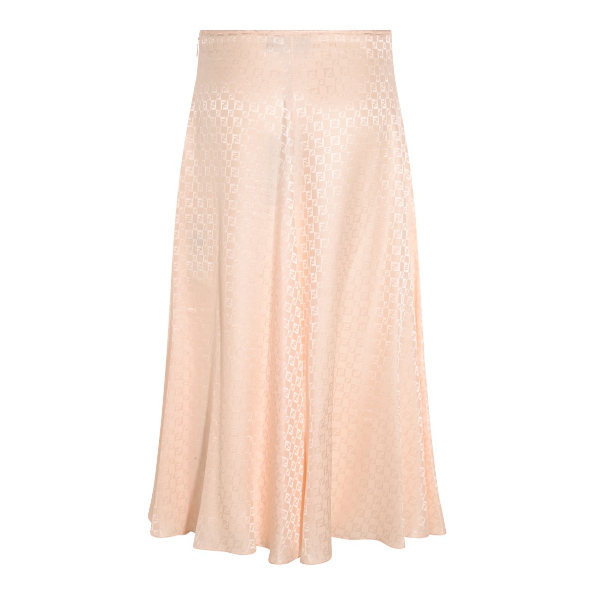 PINK BEIGE SILK SKIRT